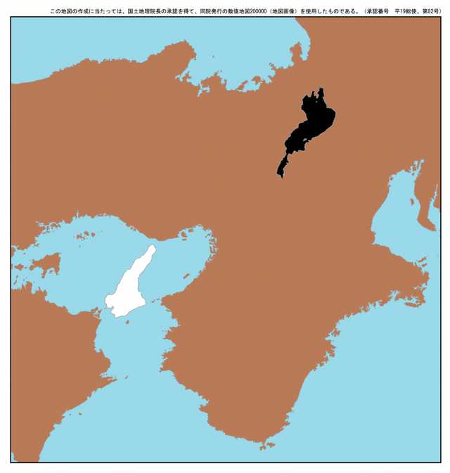 日本の中心にある太極図